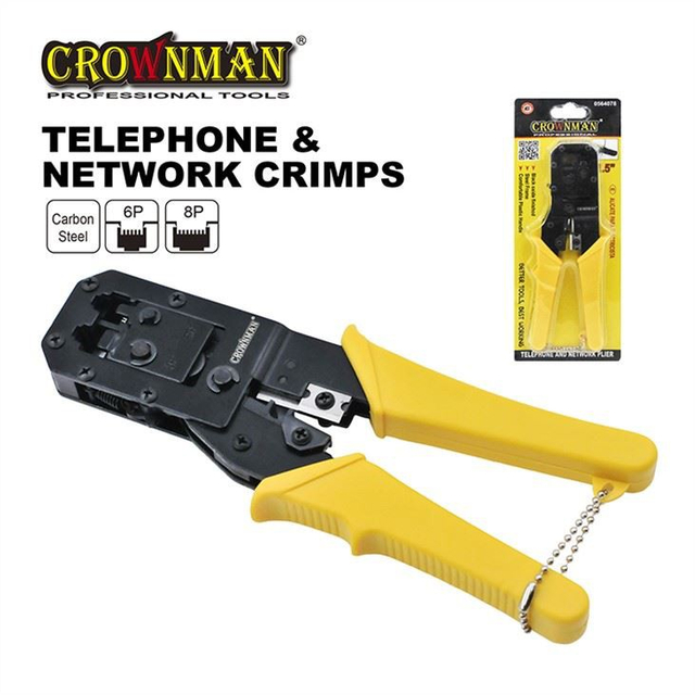 Crimpagens de telefone e rede