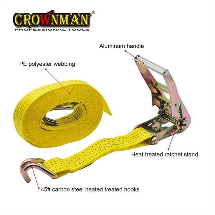 Corda tensora de carro CROWNMAN, corda de amarração com catraca