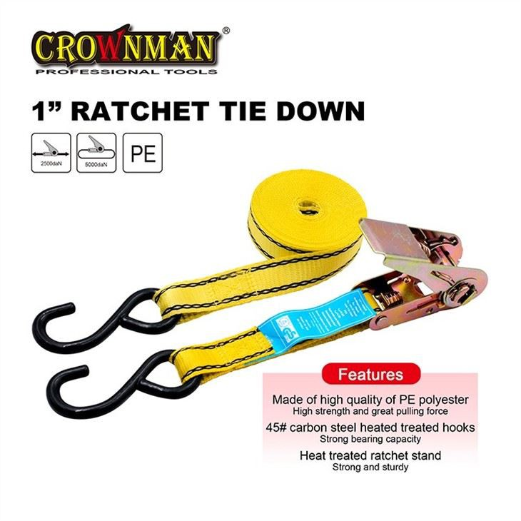 Corda esticada para carro CROWNMAN, corda de amarração com catraca
