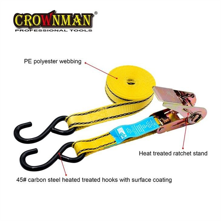 Corda esticada para carro CROWNMAN, corda de amarração com catraca