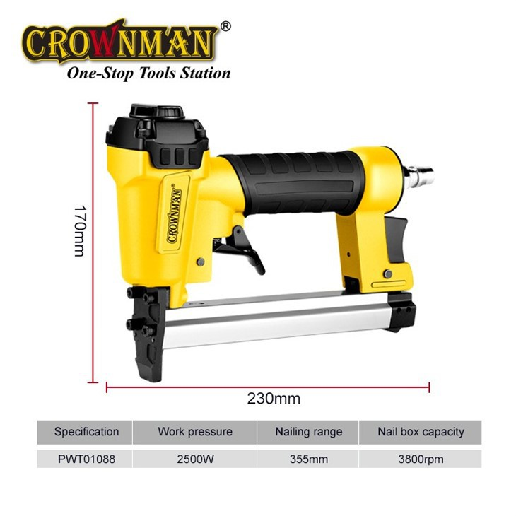 Pistola de pregos grampeador e grampeador de ar CROWNMAN 8016