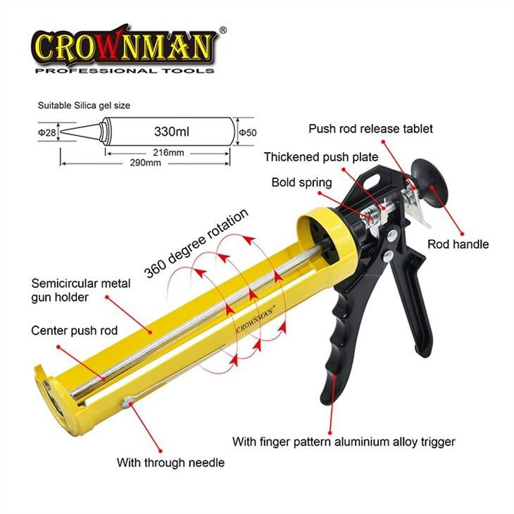 Pistola de calafetagem para serviço pesado CROWNMAN