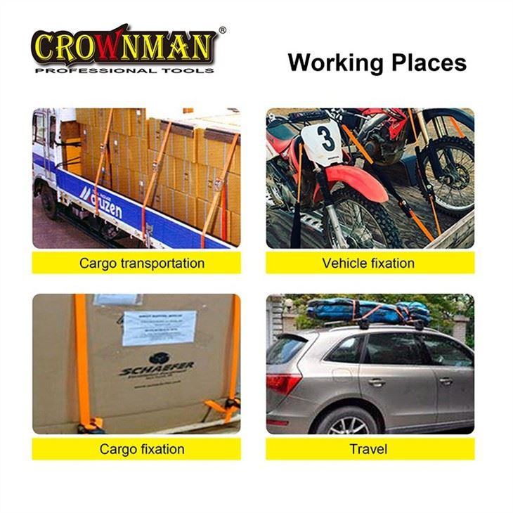 Corda tensora de carro CROWNMAN, corda de amarração com catraca