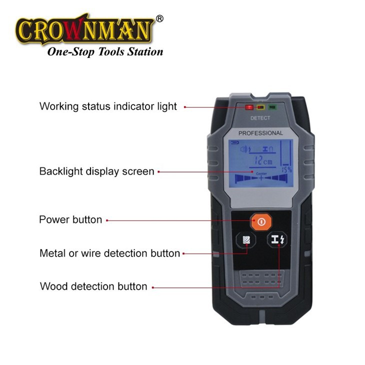 Detector de metais digital de parede CROWNMAN