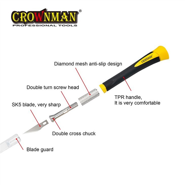 Faca de hobby CROWNMAN para corte e escultura