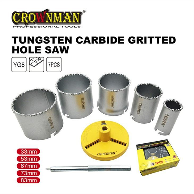 7PCS Conjunto de serra de furo de carboneto de tungstênio