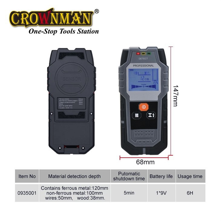 Detector de metais digital de parede CROWNMAN