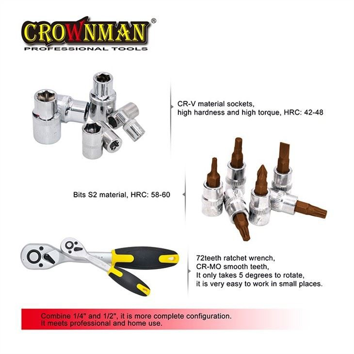Conjunto de bits de soquetes 94PCS