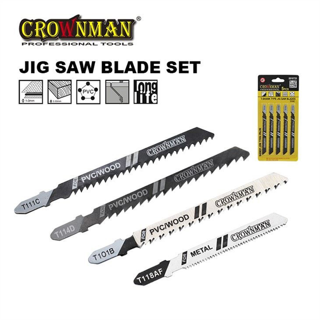 Conjunto de lâmina de serra de gabarito CROWNMAN 5PCS