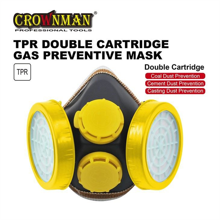 Máscara de filtro de cartucho duplo anti gás
