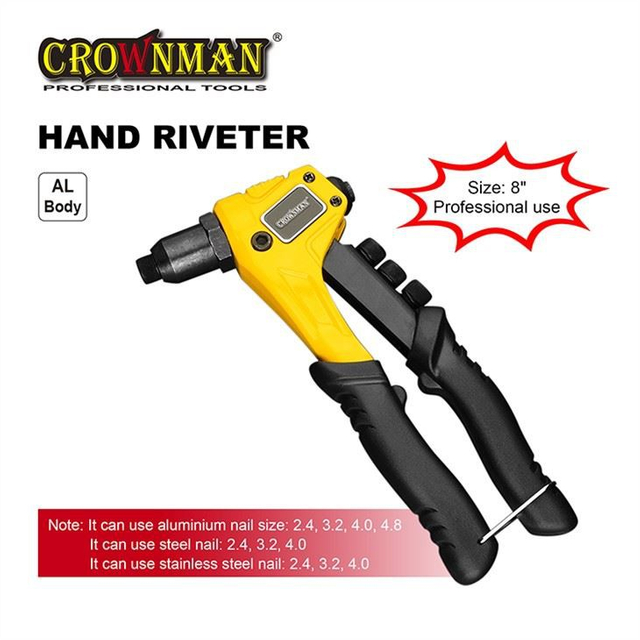 Rebitador manual de alumínio industrial CROWNMAN
