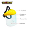 Protetor facial para capacete