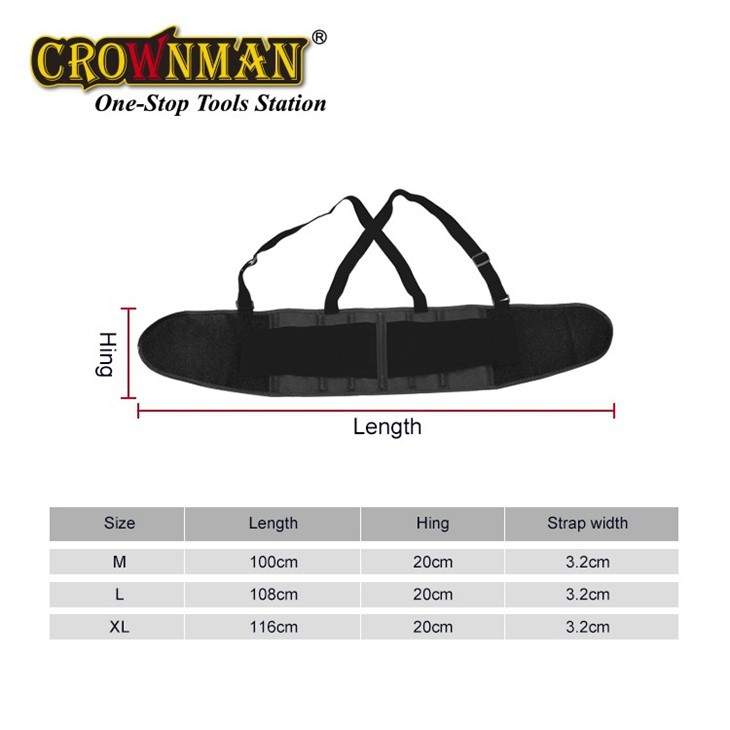 Cinto de suporte traseiro CROWNMAN PPE