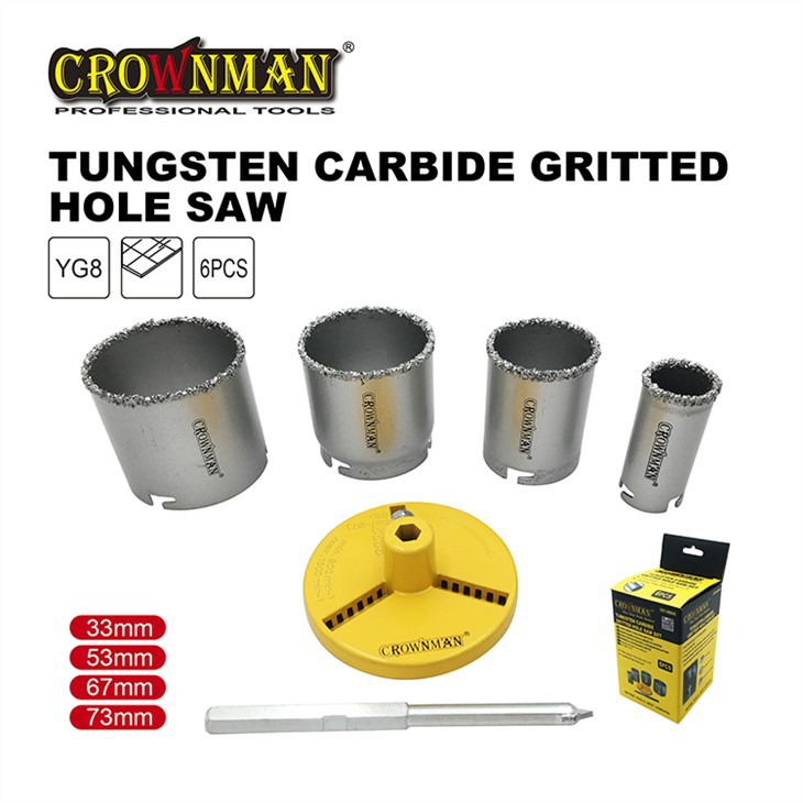 6 PCS Conjunto de serra de furo de carboneto de tungstênio