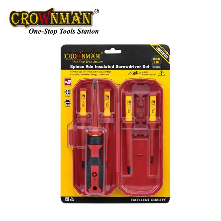 Conjunto de chave de fenda isolada de segurança 8PCS 1000V
