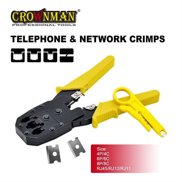 Crimpagens multifuncionais para telefone e rede