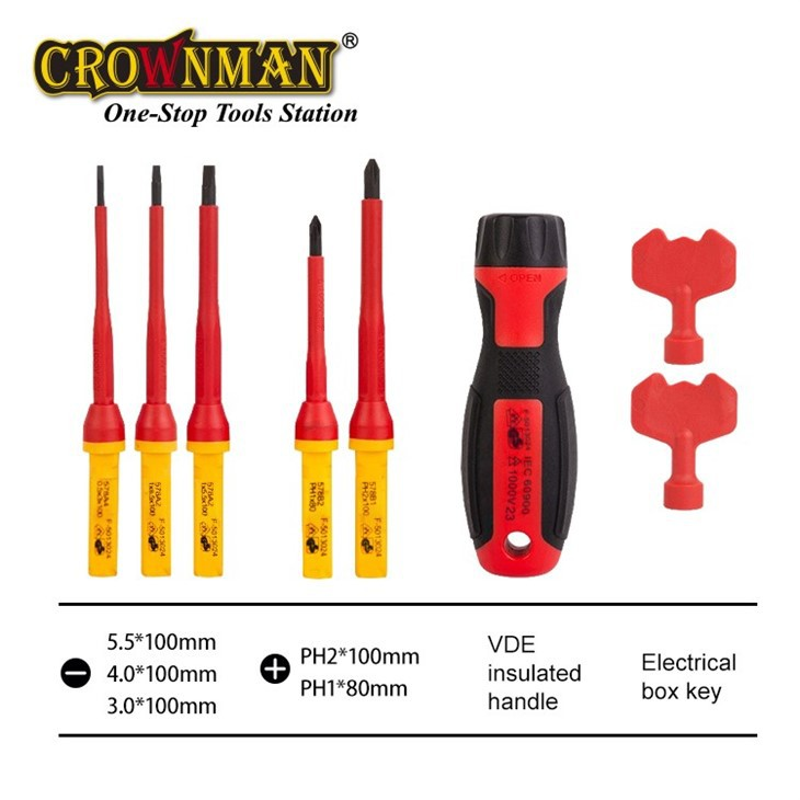 Conjunto de chave de fenda isolada de segurança 8PCS 1000V