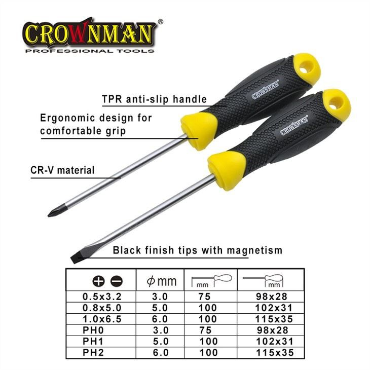 Conjunto de chave de fenda 6PCS de ferramentas manuais