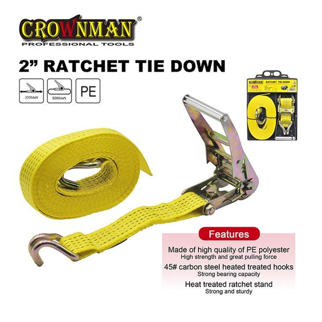 Corda tensora de carro CROWNMAN, corda de amarração com catraca